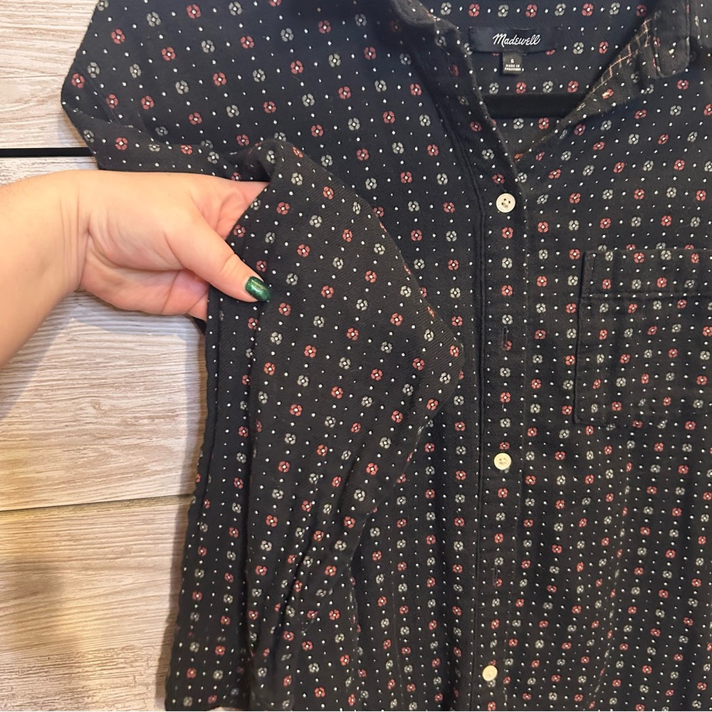 Madewell Oversized Ex-Boyfriend Shirt in Mayfair Foulard size Small - Picture 6 of 8